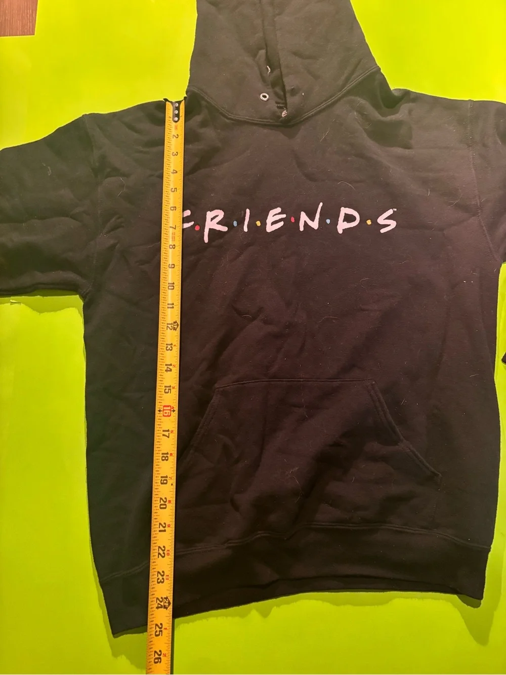 FRIENDS Black Zip-Up Hoodie with Pink Logo Dots